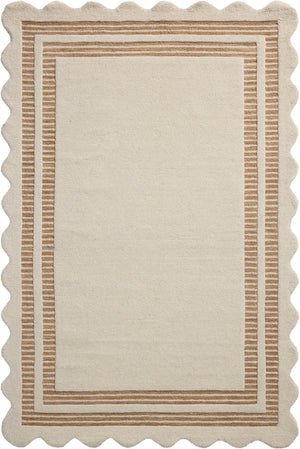 Chris Loves Julia x Loloi Scottie Rugs - Ivory / Rust-Blue Hand Home