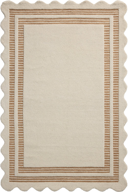 Chris Loves Julia x Loloi Scottie Rugs - Ivory / Rust-Blue Hand Home