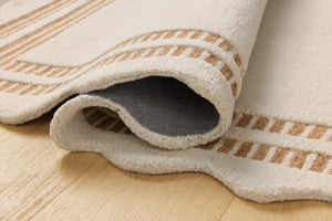 Chris Loves Julia x Loloi Scottie Rugs - Ivory / Rust-Blue Hand Home