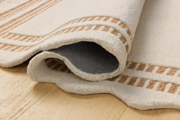 Chris Loves Julia x Loloi Scottie Rugs - Ivory / Rust-Blue Hand Home