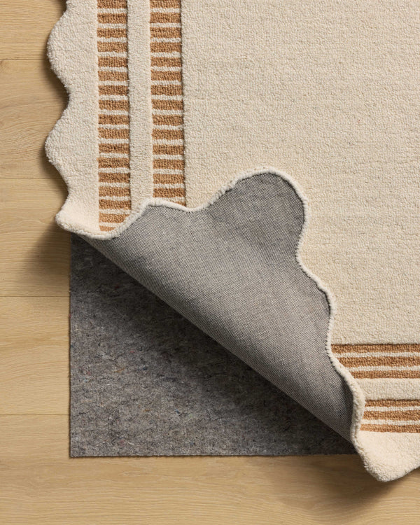 Chris Loves Julia x Loloi Scottie Rugs - Ivory / Rust-Blue Hand Home