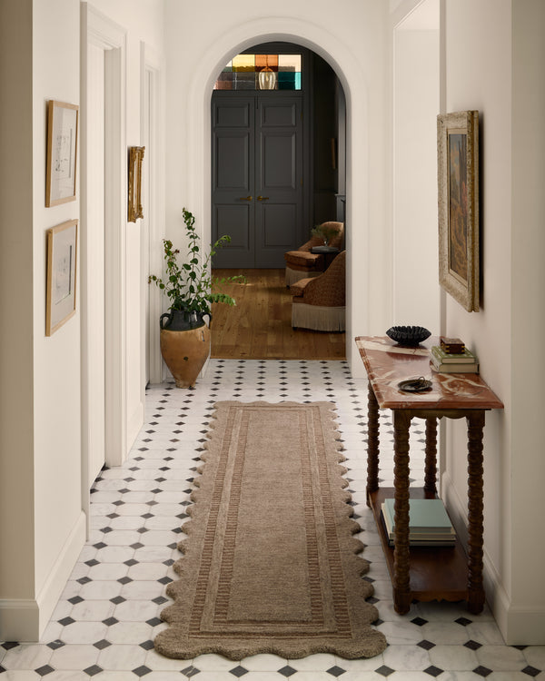Chris Loves Julia x Loloi Scottie Rugs - Mocha / Clay-Blue Hand Home