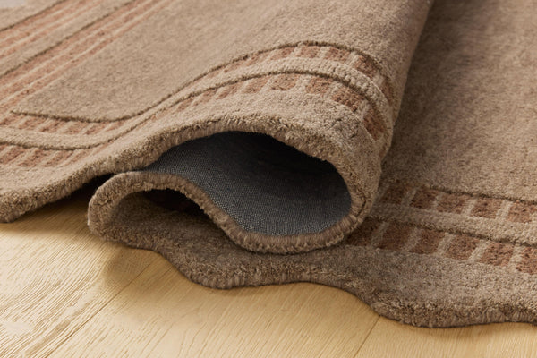 Chris Loves Julia x Loloi Scottie Rugs - Mocha / Clay-Blue Hand Home