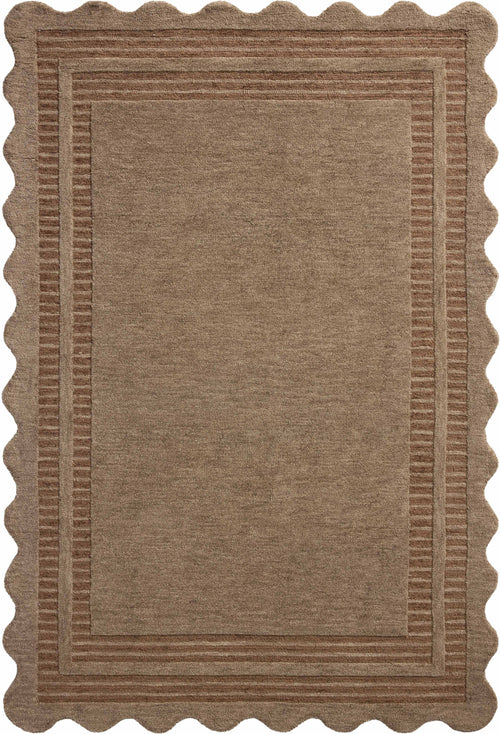 Chris Loves Julia x Loloi Scottie Rugs - Mocha / Clay-Blue Hand Home