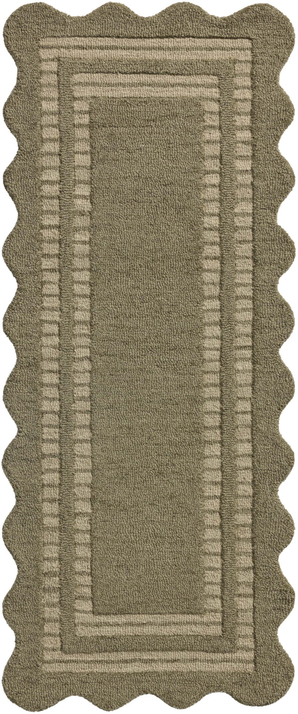 Chris Loves Julia x Loloi Scottie Rugs - Olive / Pebble-Blue Hand Home