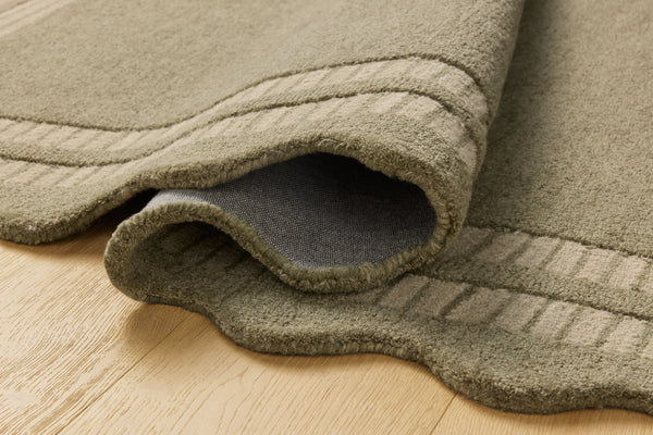 Chris Loves Julia x Loloi Scottie Rugs - Olive / Pebble-Blue Hand Home