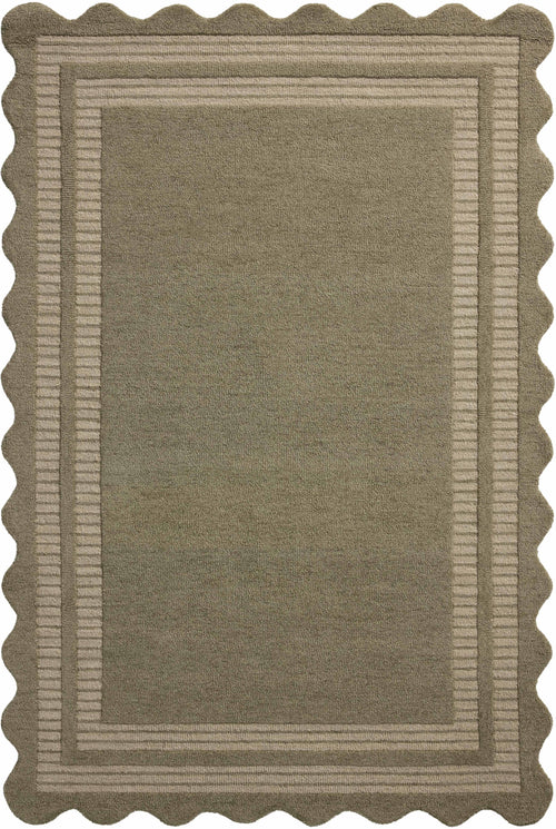 Chris Loves Julia x Loloi Scottie Rugs - Olive / Pebble-Blue Hand Home