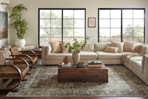 Magnolia Home by Joanna Gaines x Loloi Sinclair Rug - Pebble / Taupe-Blue Hand Home