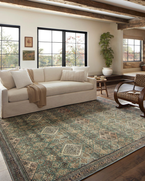 Magnolia Home by Joanna Gaines x Loloi Sinclair Rug - Turquoise / Multi-Blue Hand Home