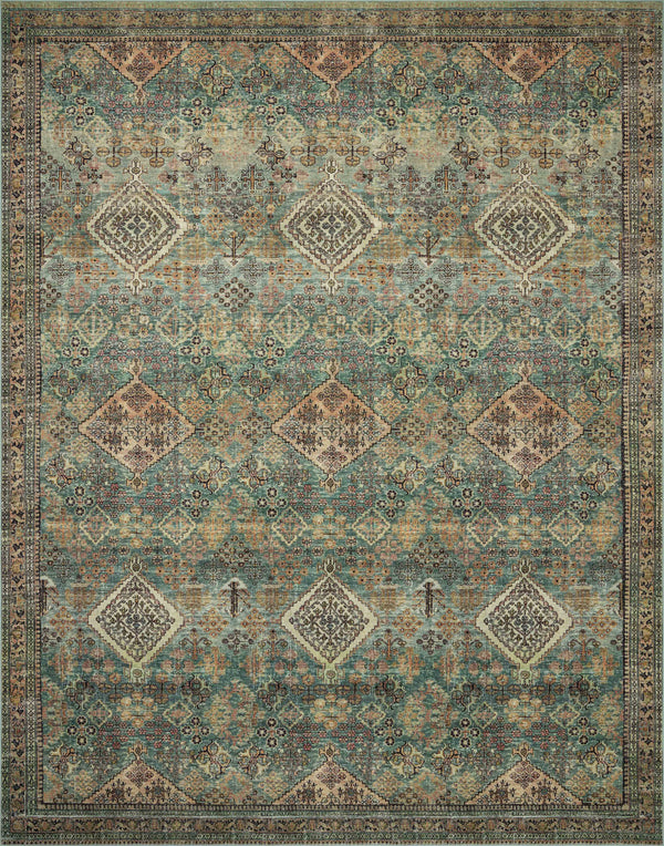 Magnolia Home by Joanna Gaines x Loloi Sinclair Rug - Turquoise / Multi-Blue Hand Home