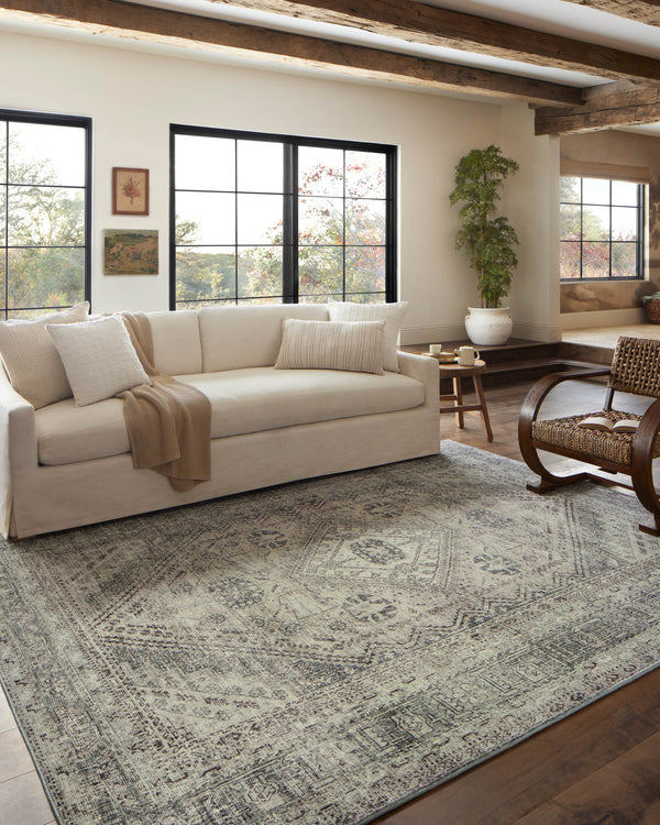 Magnolia Home by Joanna Gaines x Loloi Sinclair Rug - Natural / Sage-Blue Hand Home