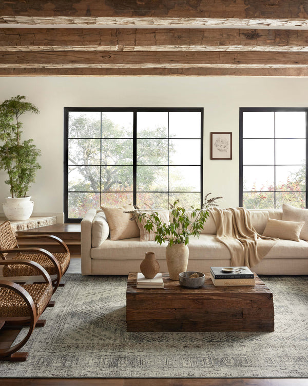 Magnolia Home by Joanna Gaines x Loloi Sinclair Rug - Natural / Sage-Blue Hand Home