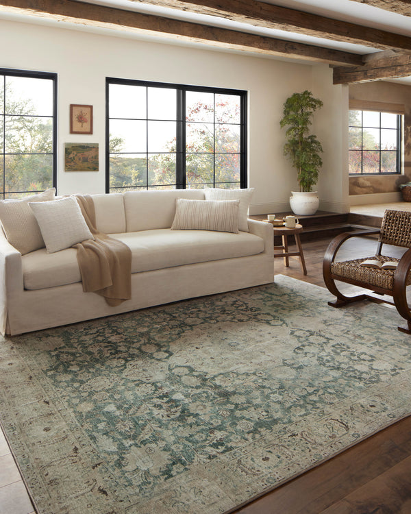 Magnolia Home by Joanna Gaines x Loloi Sinclair Rug - Jade / Sand-Blue Hand Home