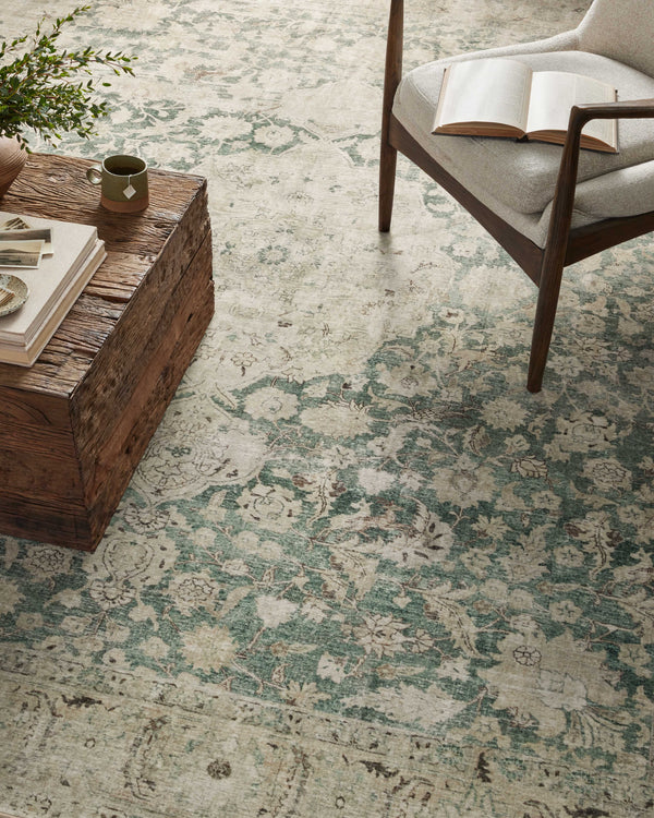 Magnolia Home by Joanna Gaines x Loloi Sinclair Rug - Jade / Sand-Blue Hand Home
