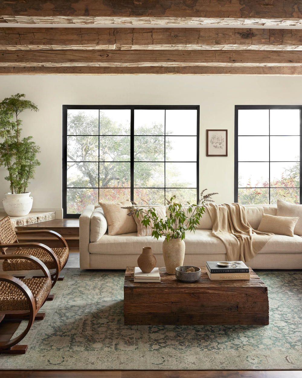 Magnolia Home by Joanna Gaines x Loloi Sinclair Rug - Jade / Sand-Blue Hand Home