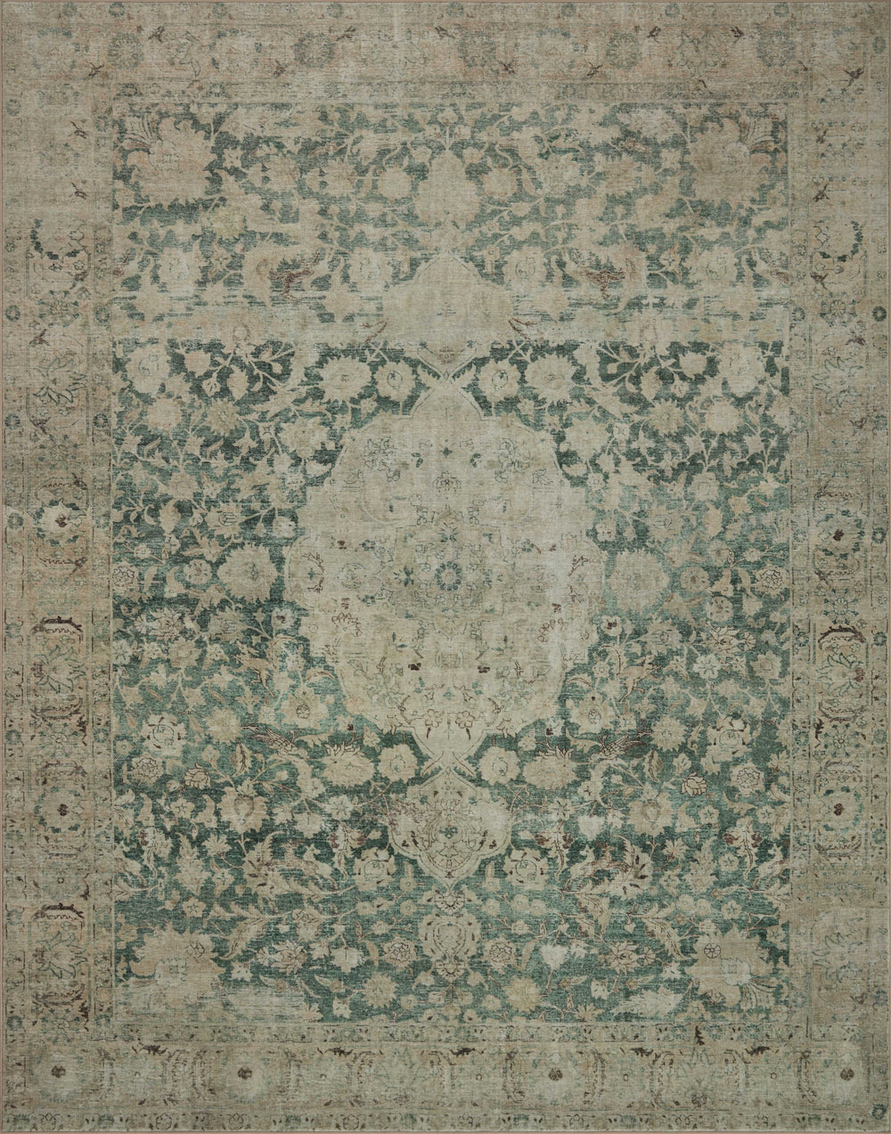 Magnolia Home by Joanna Gaines x Loloi Sinclair Rug - Jade / Sand-Blue Hand Home