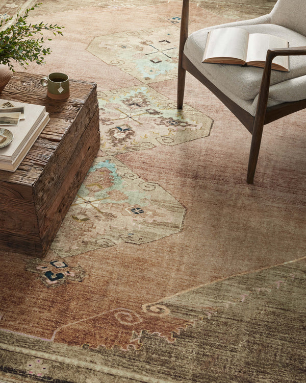 Magnolia Home by Joanna Gaines x Loloi Sinclair Rug - Clay / Tobacco-Blue Hand Home