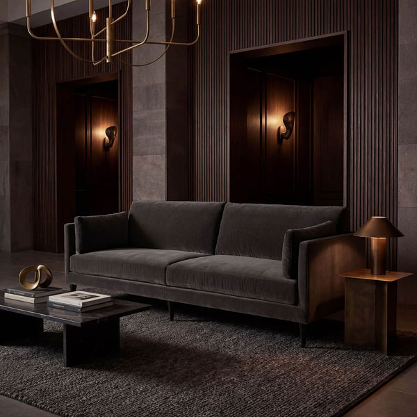 Andalusia Sofa with Velvet-Noir Furniture-Blue Hand Home