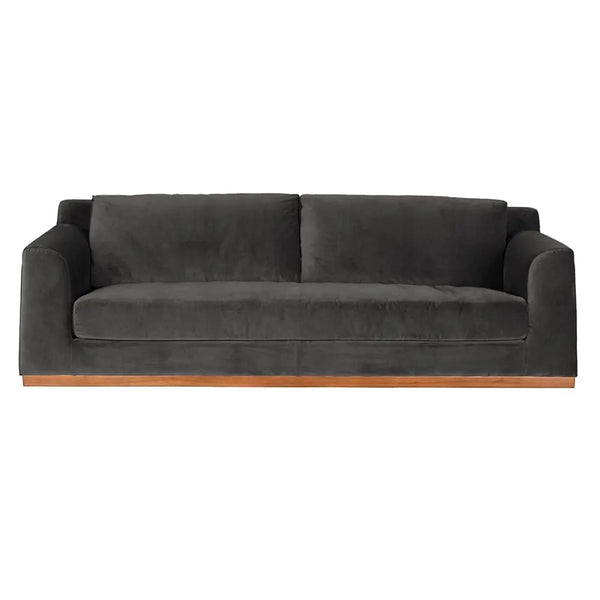 Seville Sofa, Grey Velvet-Noir Furniture-Blue Hand Home