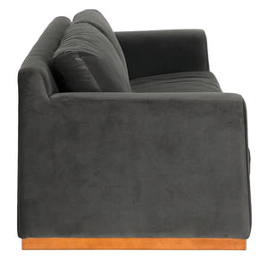 Seville Sofa, Grey Velvet-Noir Furniture-Blue Hand Home
