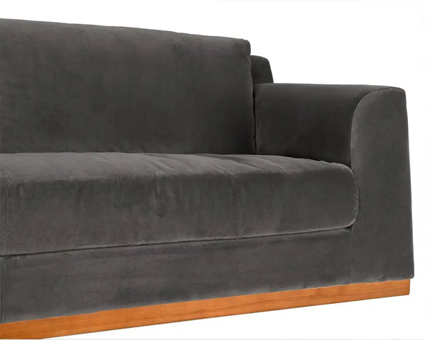 Seville Sofa, Grey Velvet-Noir Furniture-Blue Hand Home