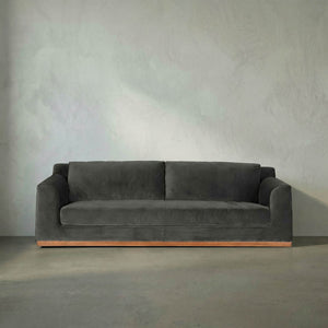 Seville Sofa, Grey Velvet-Noir Furniture-Blue Hand Home