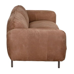 Franklin Sofa, Coris Brown Leather-Noir Furniture-Blue Hand Home