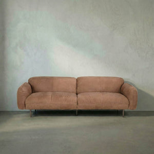 Franklin Sofa, Coris Brown Leather-Noir Furniture-Blue Hand Home