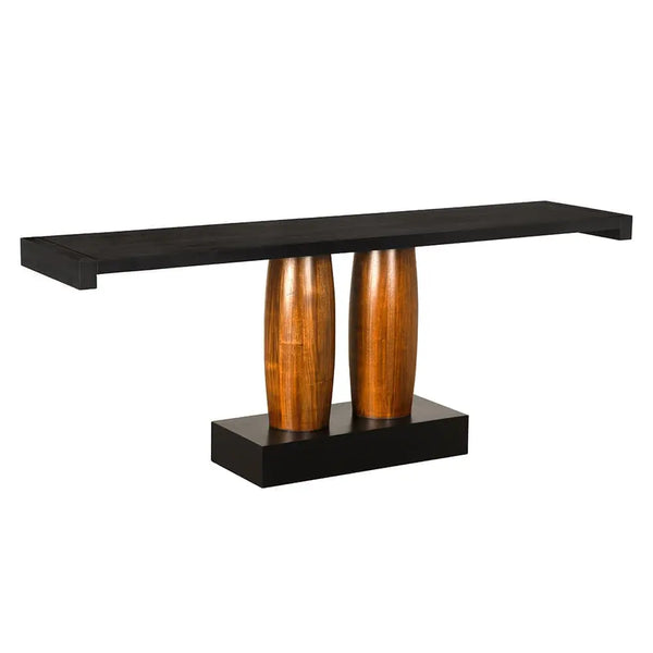 Console With Two-Pedestal-Noir Furniture-Blue Hand Home