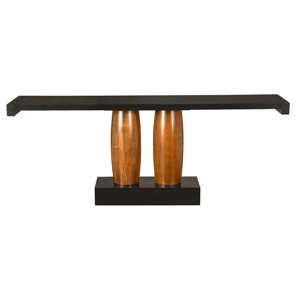 Console With Two-Pedestal-Noir Furniture-Blue Hand Home