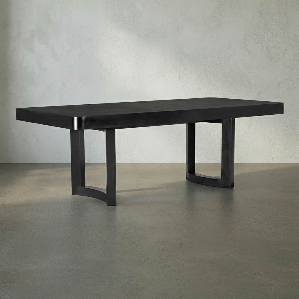 Dining Table With Bow Legs-Noir Furniture-Blue Hand Home