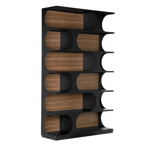 Bookcase with Metal Details-Noir Furniture-Blue Hand Home