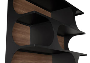 Bookcase with Metal Details-Noir Furniture-Blue Hand Home