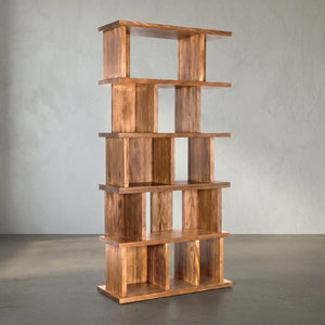 Walnut Bookcase-Noir Furniture-Blue Hand Home