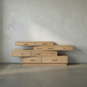 Stacked Drawer Chest, Birch-Noir Furniture-Blue Hand Home