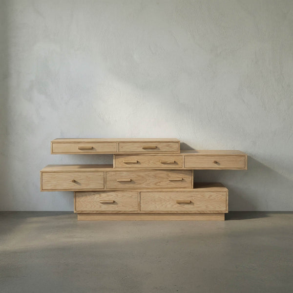Stacked Drawer Chest, Birch-Noir Furniture-Blue Hand Home