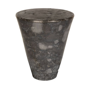 Black Marble Cone Shape Side Table-Noir Furniture-Blue Hand Home