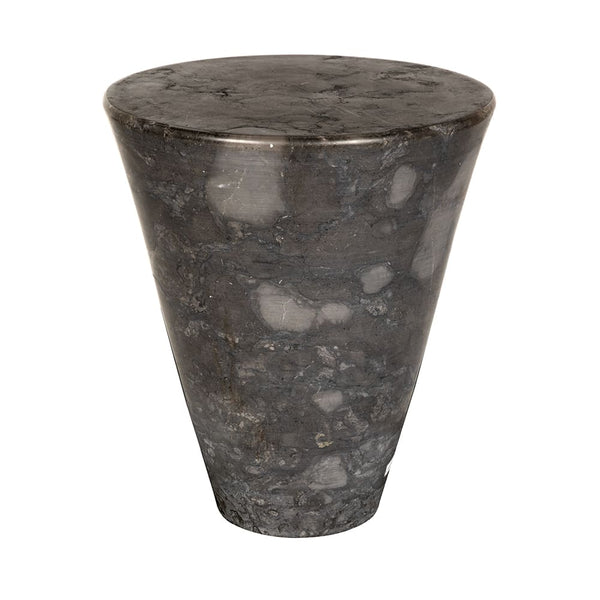 Black Marble Cone Shape Side Table-Noir Furniture-Blue Hand Home