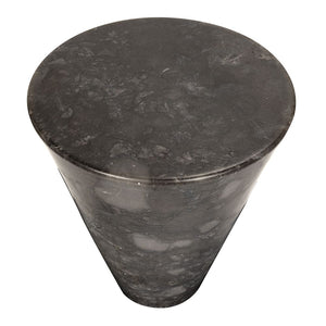 Black Marble Cone Shape Side Table-Noir Furniture-Blue Hand Home