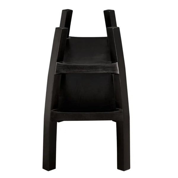 SX Side Table Twist in Charcoal Black Finish-Noir Furniture-Blue Hand Home