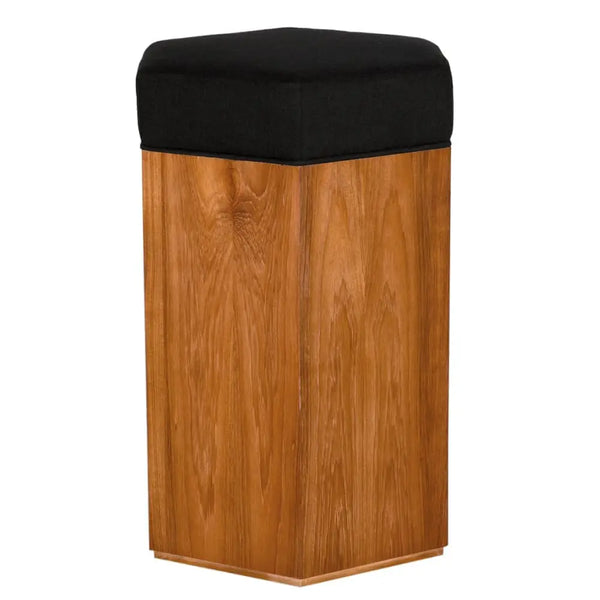 SX Octagon Stool C - Premium Handcrafted Teak Wood Stool-Noir Furniture-Blue Hand Home