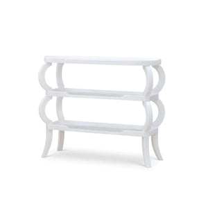 Bramble Savanah 3 Tiered Console Table In True White-Bramble-Blue Hand Home