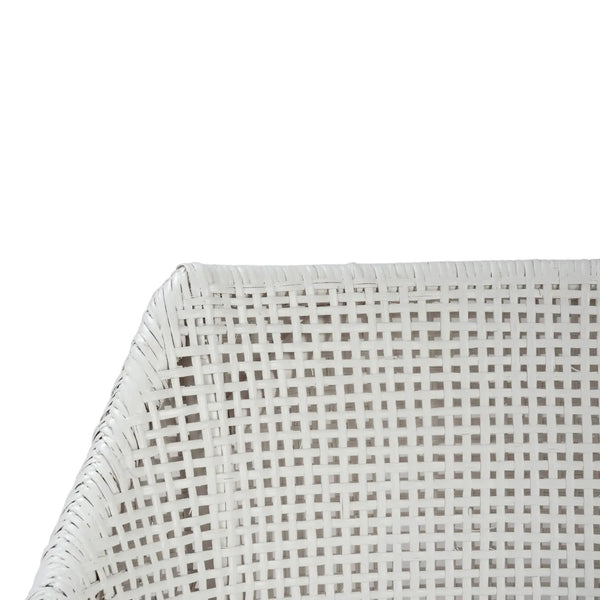 Bramble Savanah Counter Stool In True White Rattan & Legs W/ Arctic White Seat Cushion-Bramble-Blue Hand Home