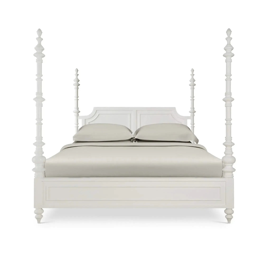 Bramble Savannah Bed King In True White-Bramble-Blue Hand Home
