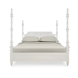Bramble Savannah Bed King In True White-Bramble-Blue Hand Home