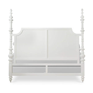Savannah Bed Queen in True White (* adjustable posters)-Blue Hand Home