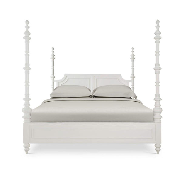 Savannah Bed Queen in True White (* adjustable posters)-Blue Hand Home