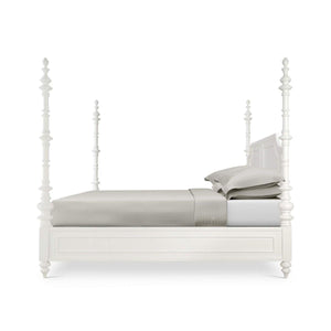Savannah Bed Queen in True White (* adjustable posters)-Blue Hand Home
