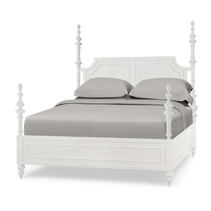Savannah Bed Queen in True White (* adjustable posters)-Blue Hand Home