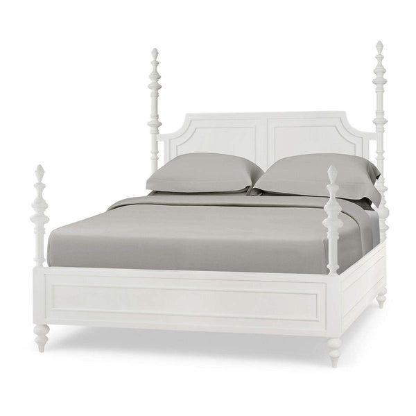 Savannah Bed Queen in True White (* adjustable posters)-Blue Hand Home